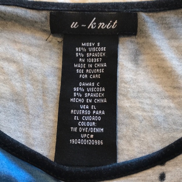 u-Knit | Tunic T-shirt Dress Tie Dye - Size Small - Picture 5 of 5